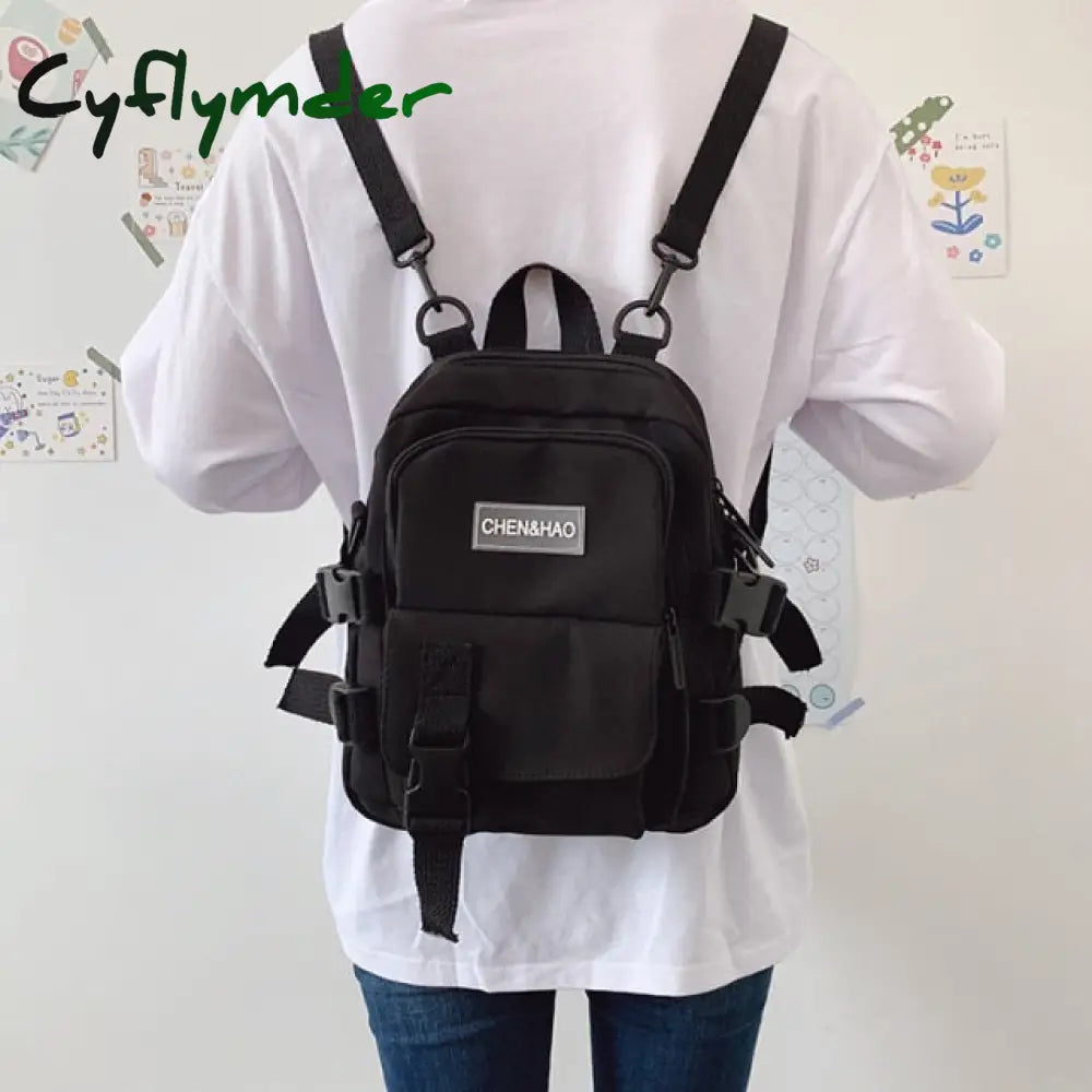 Fashion Small Backpack Canvas Women Anti-Theft Shoulder Bag School For Teenager Girls Backapck