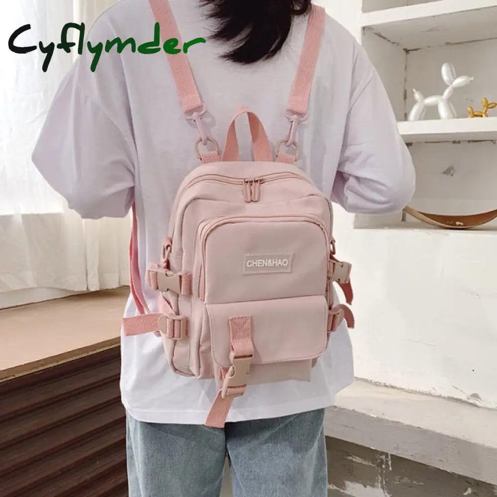 Fashion Small Backpack Canvas Women Anti-Theft Shoulder Bag School For Teenager Girls Backapck