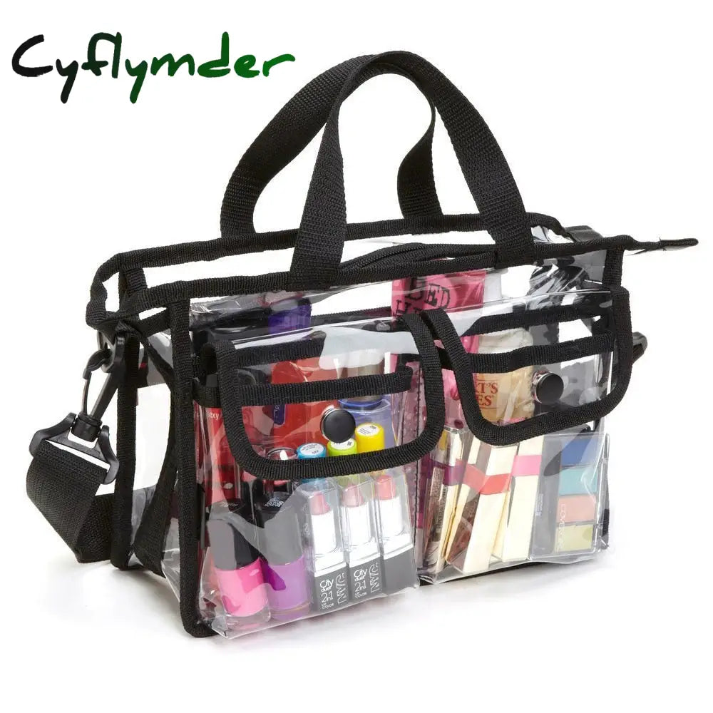 Fashion Transparent One Shoulder Cosmetic Bag Eva Waterproof Travel Beach Pouch Organizer Wash