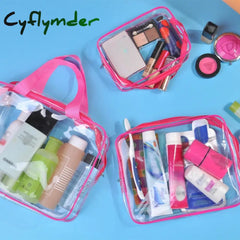 Fashion Transparent One Shoulder Cosmetic Bag Eva Waterproof Travel Beach Pouch Organizer Wash