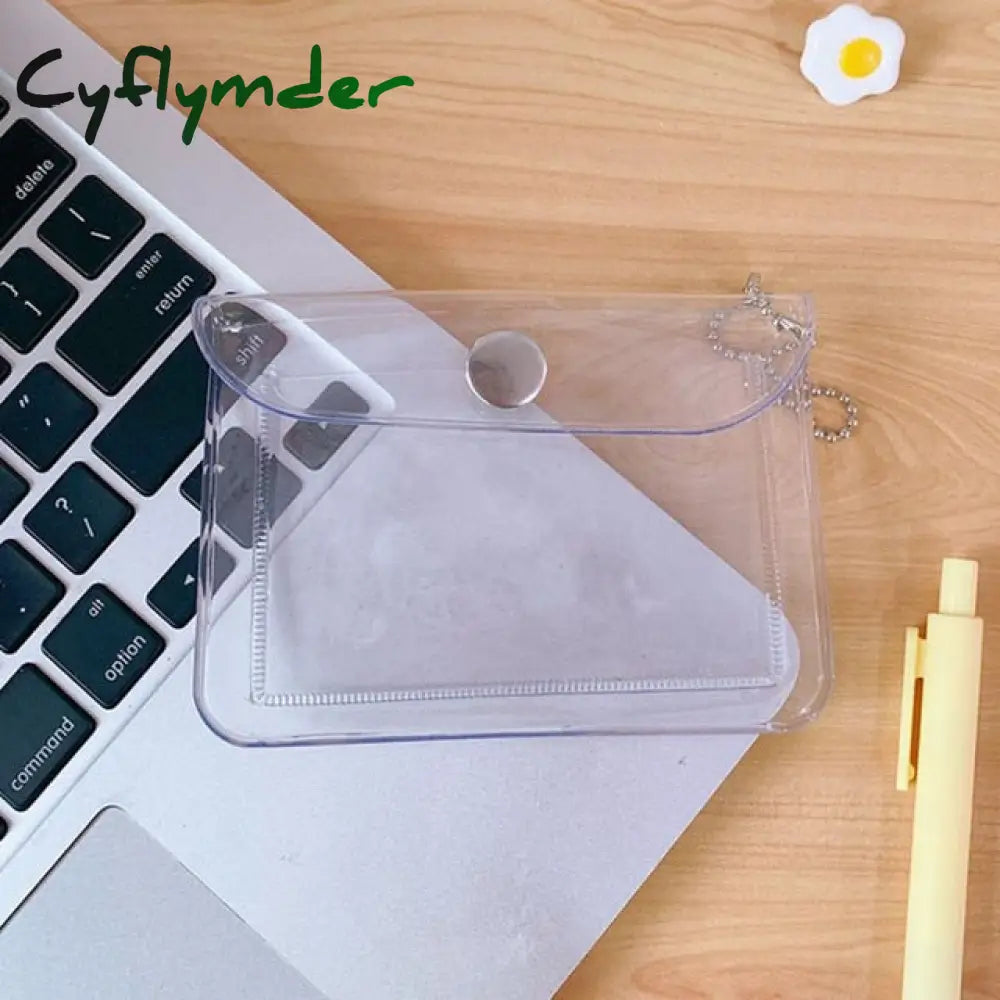 Fashion Transparent Waterproof Pvc Women Card Case Business Holder Men Credit Bag Id Mini Wallet