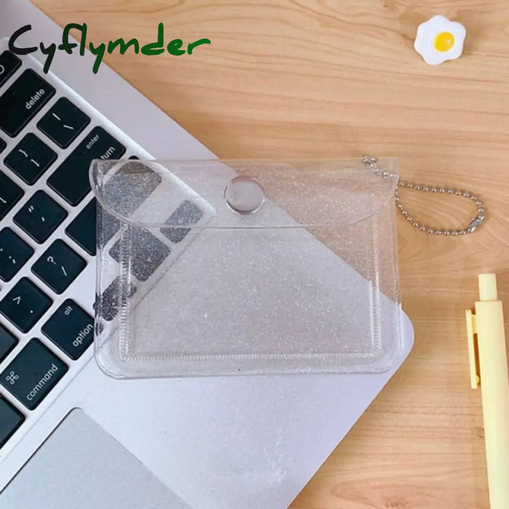 Fashion Transparent Waterproof Pvc Women Card Case Business Holder Men Credit Bag Id Mini Wallet