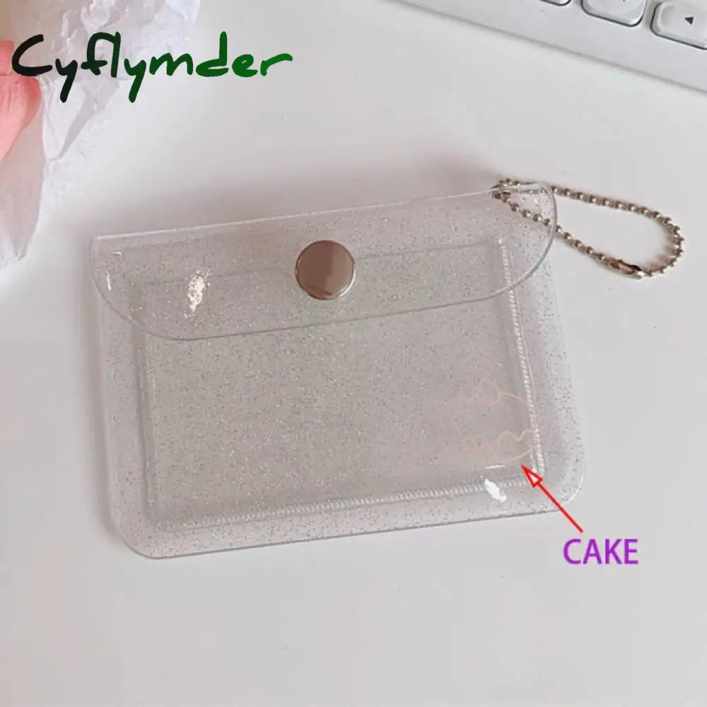 Fashion Transparent Waterproof Pvc Women Card Case Business Holder Men Credit Bag Id Mini Wallet