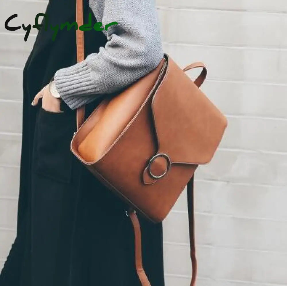 Fashion Women Backpack Pu Leather Retro Female Bag Schoolbags Teenage Girl High Quality Travel