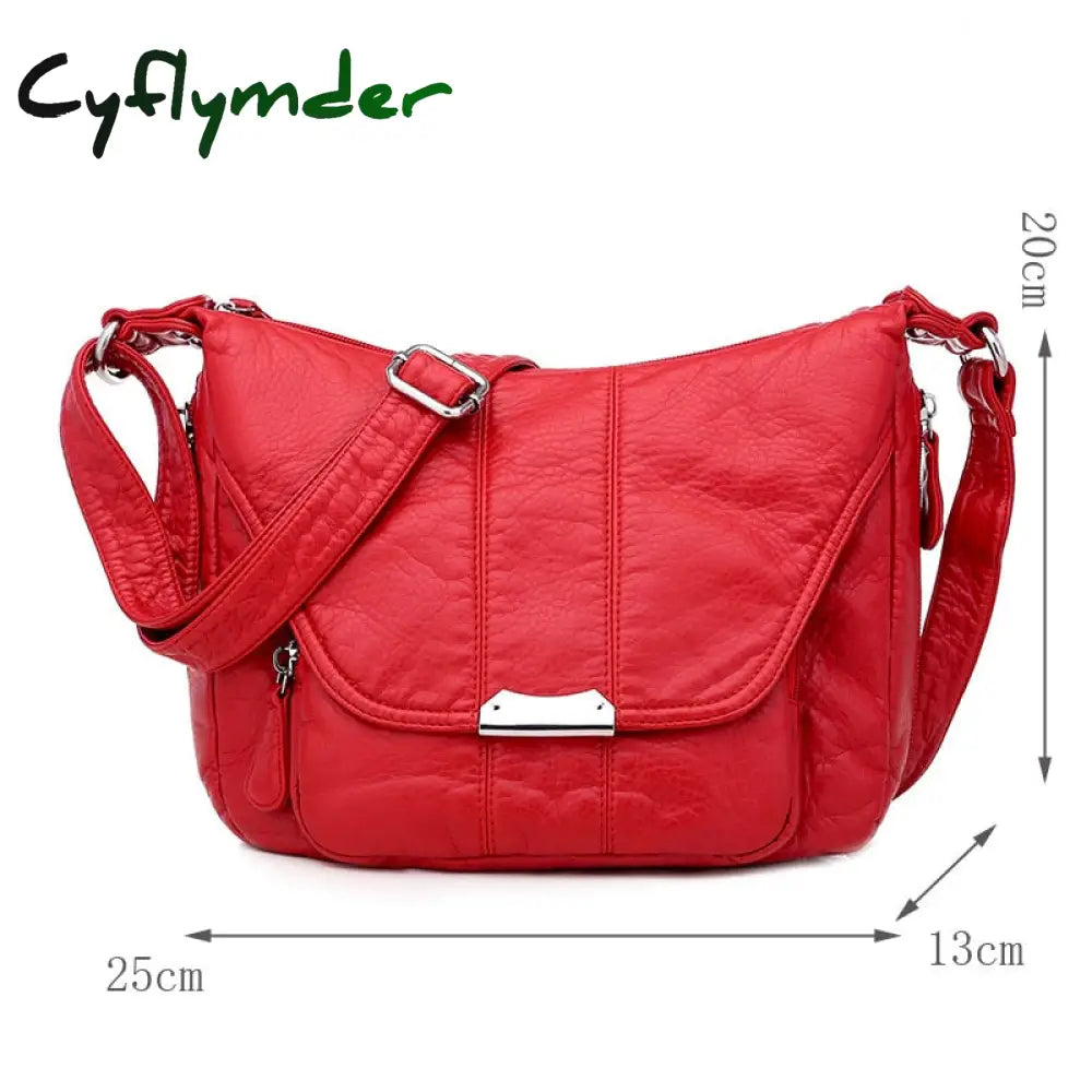 Fashion Women Bag Pu Leather Crossbody Soft Shoulder 3 Colors Messenger Ladies Pockets Purse Sac A