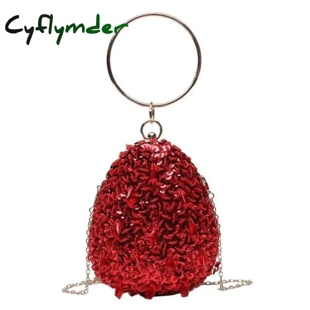 Fashion Women Bucket Shoulder Bag With Sequin Crossbody Evening Christmas Party Sliver Gold Purse