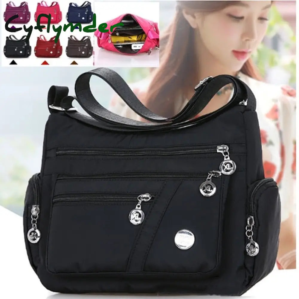 Fashion Women Shoulder Messenger Bag Waterproof Nylon Oxford Crossbody Handbags Large Capacity