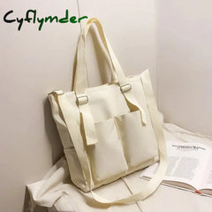 Female Bag Shoppers Simple Fashion Zipper Handbags Shoulder Waterproof Large Capacity Tote Bags