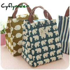 Female Lunch Food Box Bag Fashion Insulated Thermal Picnic Bags For Women Kids Men Cooler Tote Case