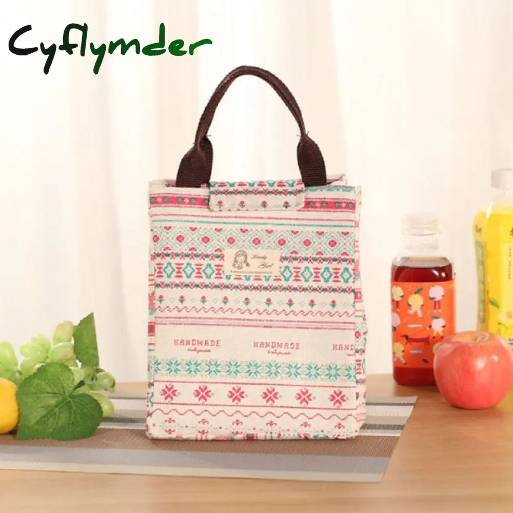 Female Lunch Food Box Bag Fashion Insulated Thermal Picnic Bags For Women Kids Men Cooler Tote Case