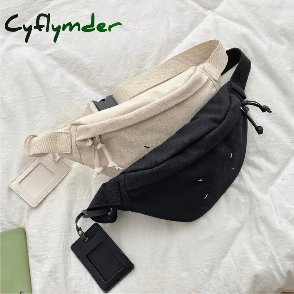 Female New Fanny Pack Waist Bags Women Canvas Cotton Bag Casual Ladies Chest Sport Youth Bosom