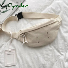 Female New Fanny Pack Waist Bags Women Canvas Cotton Bag Casual Ladies Chest Sport Youth Bosom