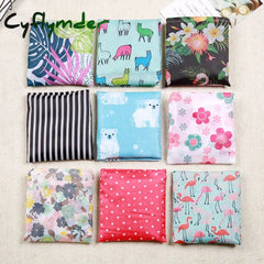 Flamingo Bag Many Colors Polyester Foldable Recycle Shopping Bag Eco Reusable Tote Cartoon Floral