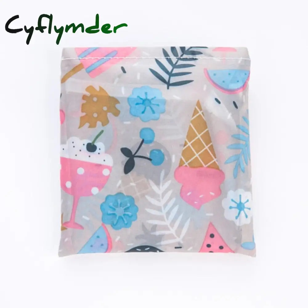 Flamingo Bag Many Colors Polyester Foldable Recycle Shopping Bag Eco Reusable Tote Cartoon Floral