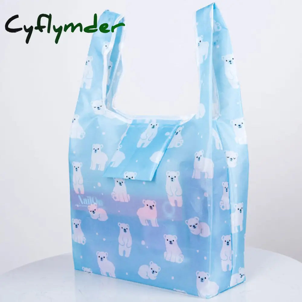 Flamingo Bag Many Colors Polyester Foldable Recycle Shopping Bag Eco Reusable Tote Cartoon Floral