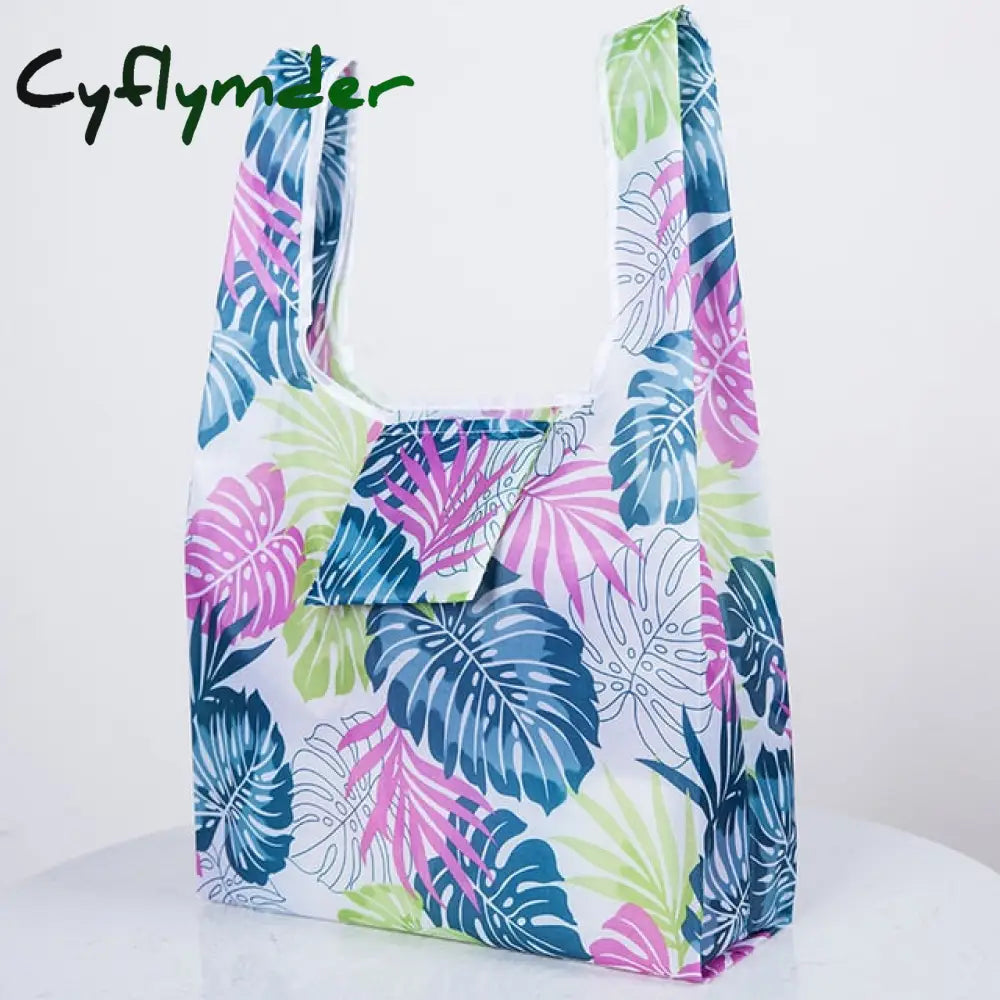 Flamingo Bag Many Colors Polyester Foldable Recycle Shopping Bag Eco Reusable Tote Cartoon Floral