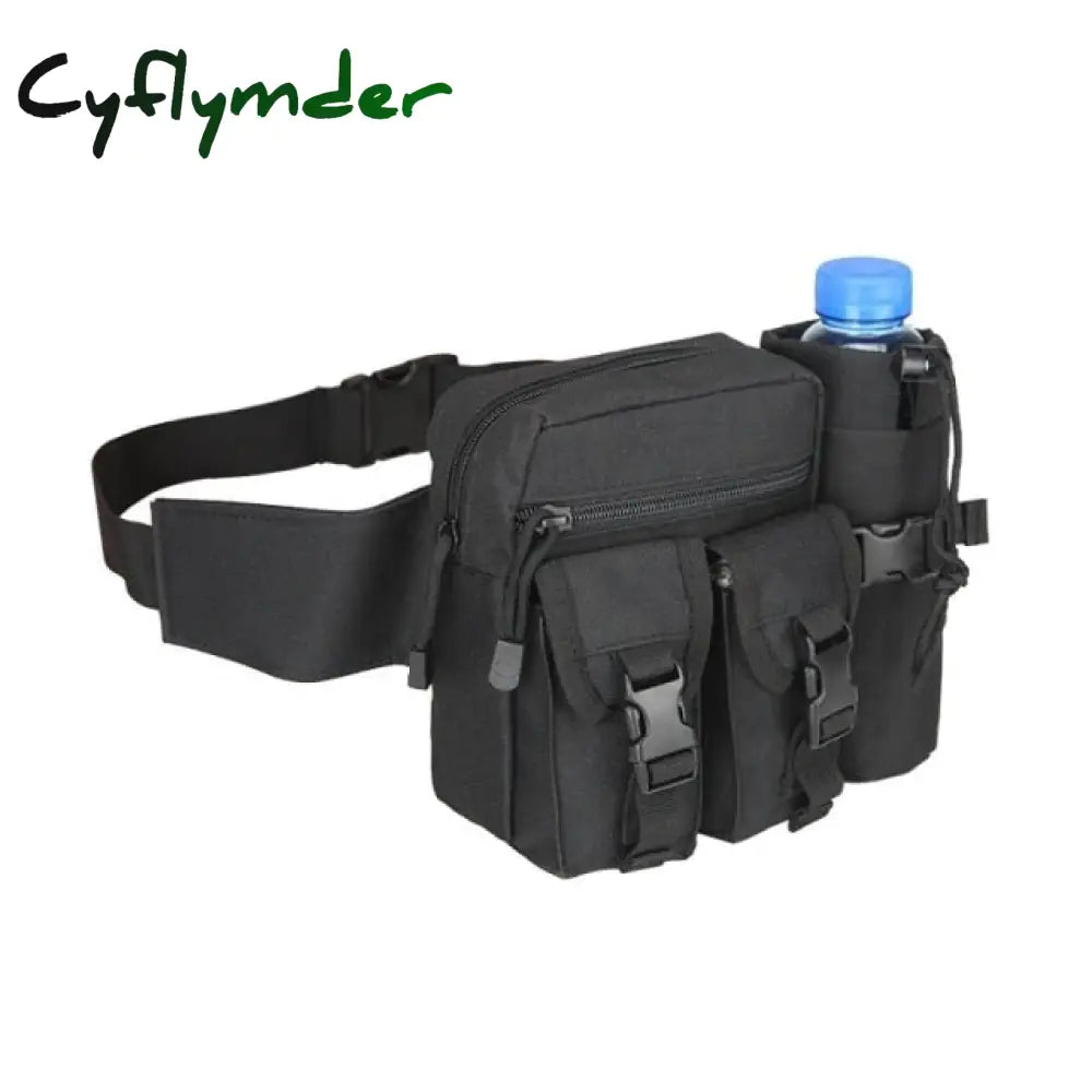 Fralu Tactical Men Waist Pack Nylon Hiking Water Bottle Phone Pouch Outdoor Sports Army Military