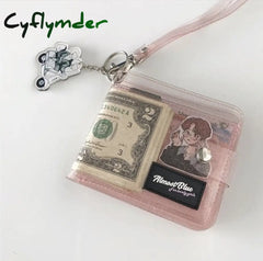 Girl Mini Letter Credit Card Holder Women Laser Money Wallet Pvc Business Bank Student Cute Id Case