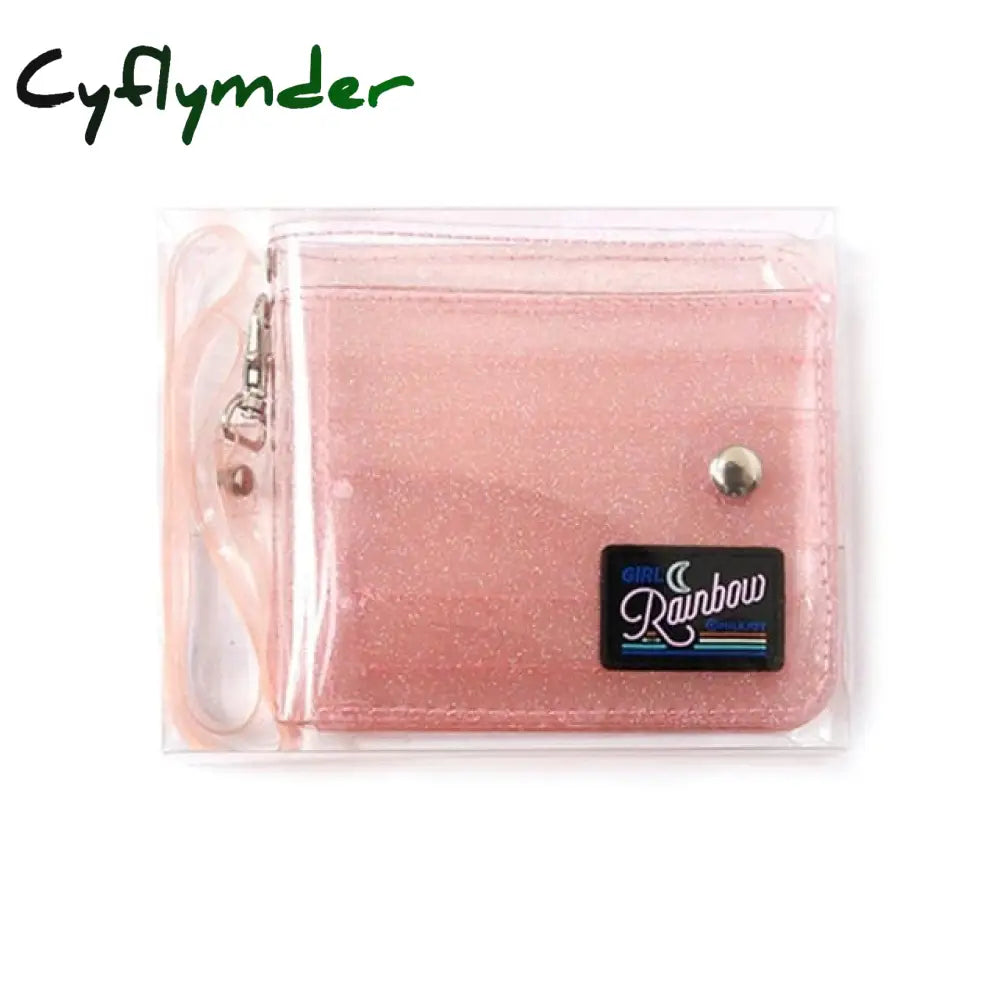 Girl Mini Letter Credit Card Holder Women Laser Money Wallet Pvc Business Bank Student Cute Id Case