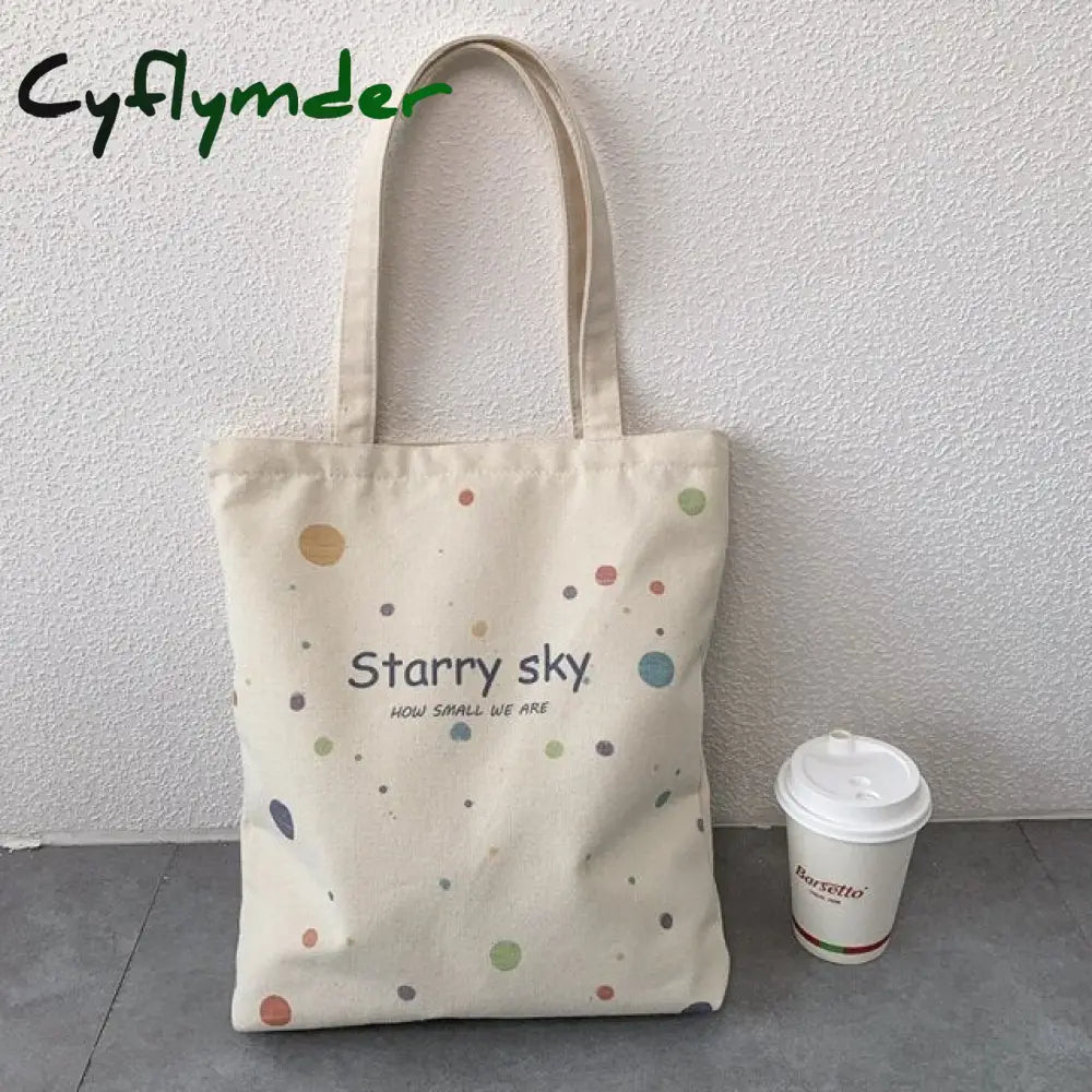 Handbag For Women Tote Bag Shoppers Designer Japanese Style Fashion Large Capacity Starry Sky Girls