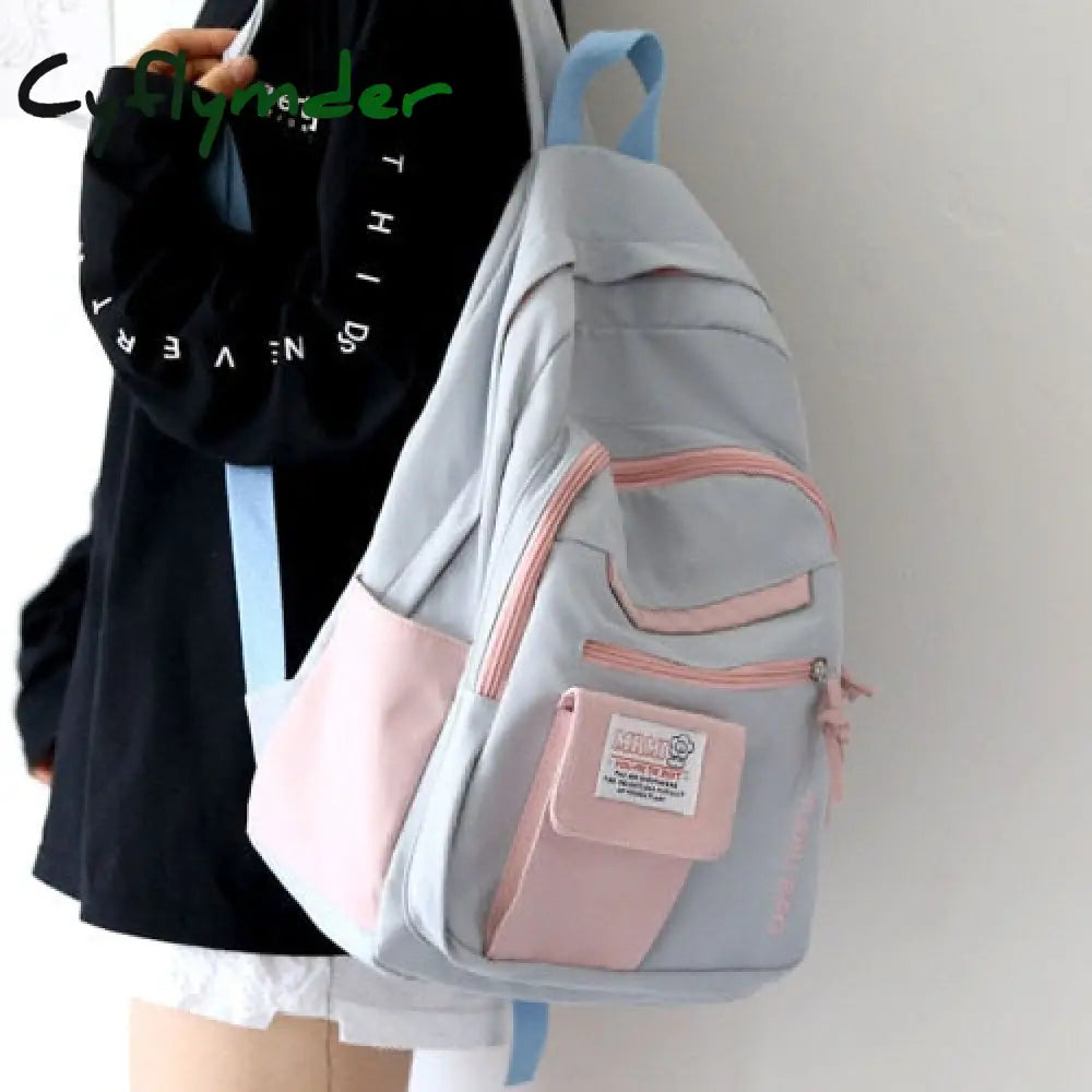 Harajuku Backpack For Girls Female Kawaii Book Fashion Cute Ladies Bag Waterproof Nylon Student