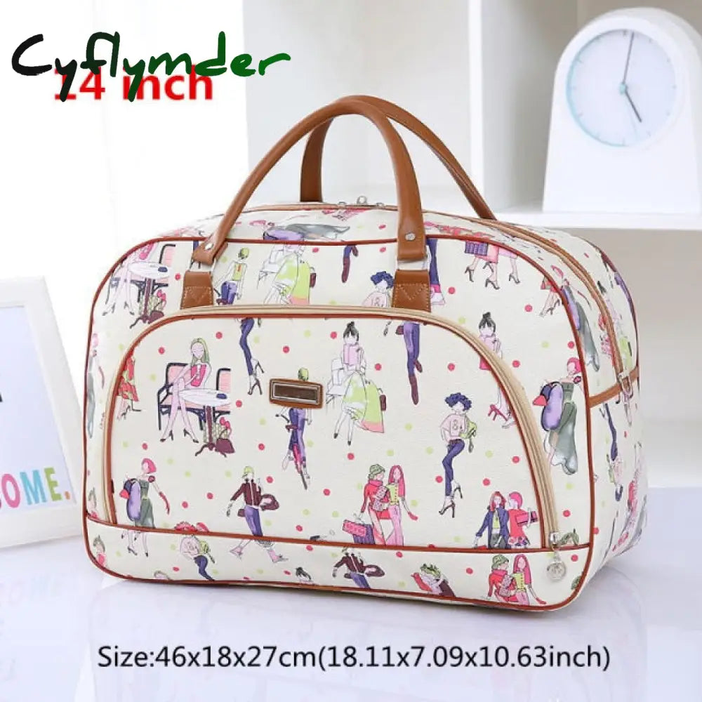 High Capacity Travel Tote Bag Woman Weekend Overnight Short Excursion Clothes Cosmetic Duffle