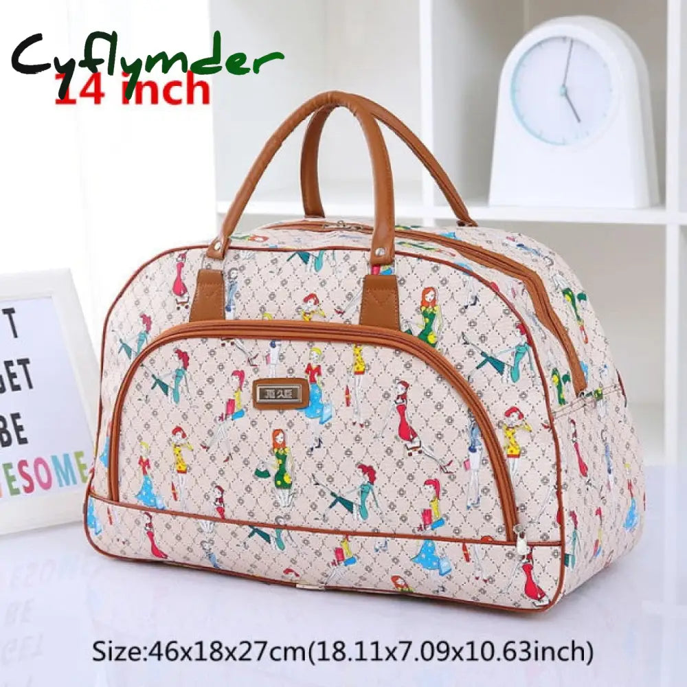 High Capacity Travel Tote Bag Woman Weekend Overnight Short Excursion Clothes Cosmetic Duffle