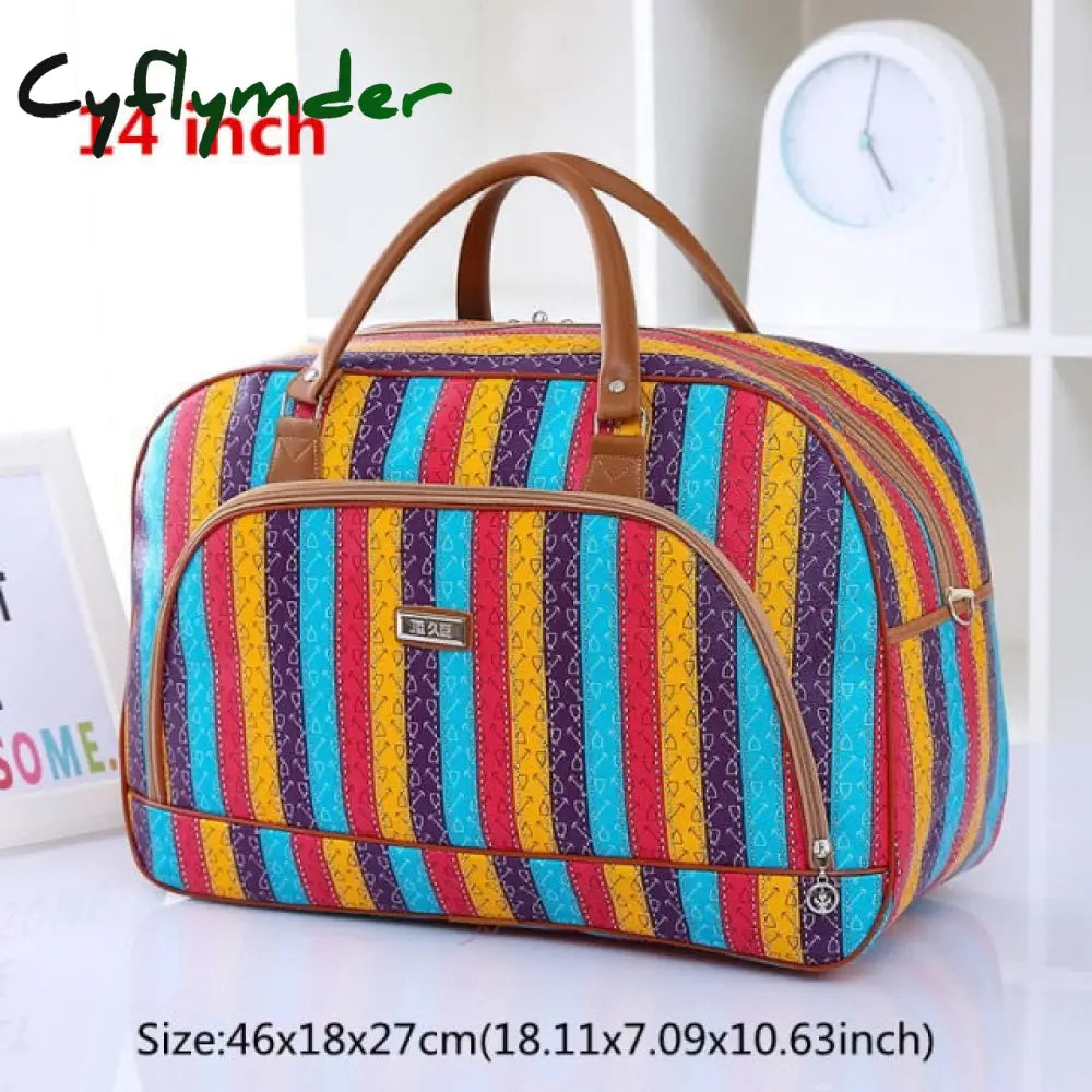 High Capacity Travel Tote Bag Woman Weekend Overnight Short Excursion Clothes Cosmetic Duffle
