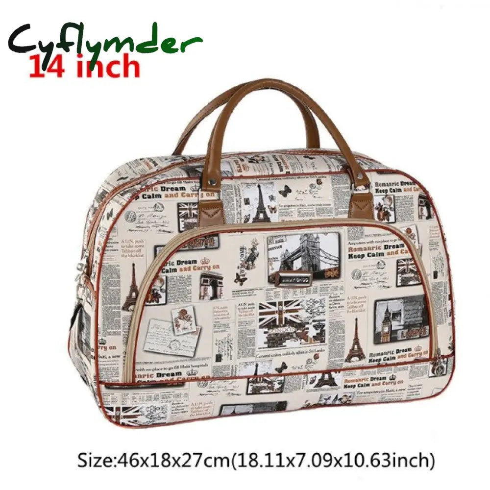 High Capacity Travel Tote Bag Woman Weekend Overnight Short Excursion Clothes Cosmetic Duffle