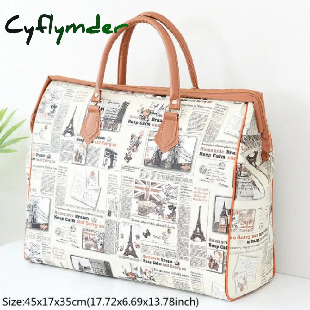 High Capacity Travel Tote Bag Woman Weekend Overnight Short Excursion Clothes Cosmetic Duffle