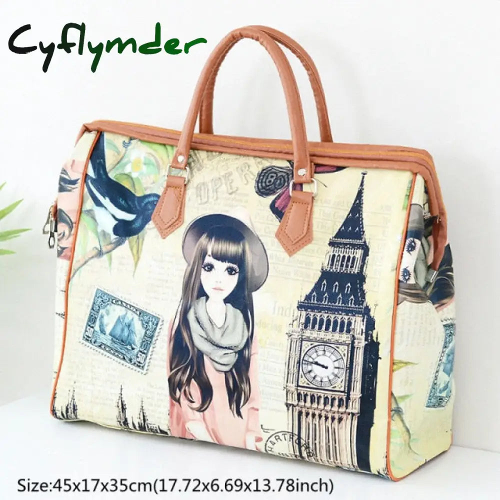 High Capacity Travel Tote Bag Woman Weekend Overnight Short Excursion Clothes Cosmetic Duffle