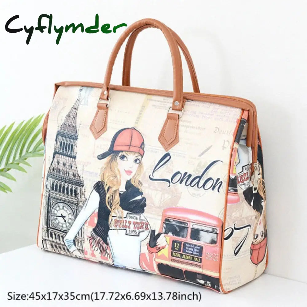 High Capacity Travel Tote Bag Woman Weekend Overnight Short Excursion Clothes Cosmetic Duffle