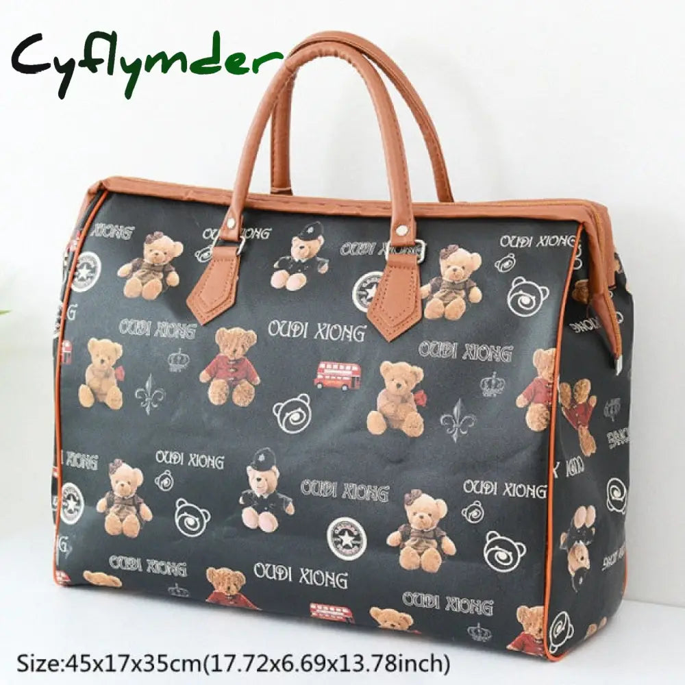 High Capacity Travel Tote Bag Woman Weekend Overnight Short Excursion Clothes Cosmetic Duffle