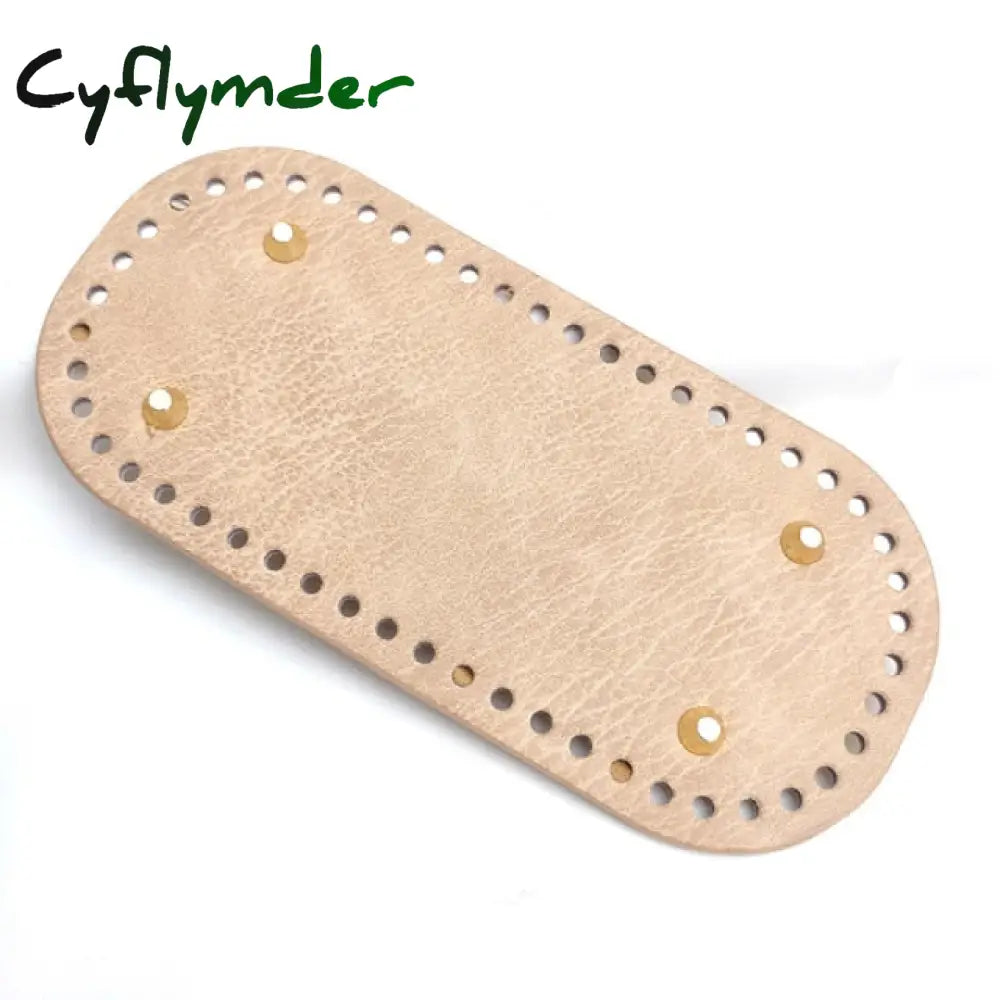 High Qualtiy Round Leather Bottom With Holes Rivet For Knitting Bag Handbag Diy Women Shoulder