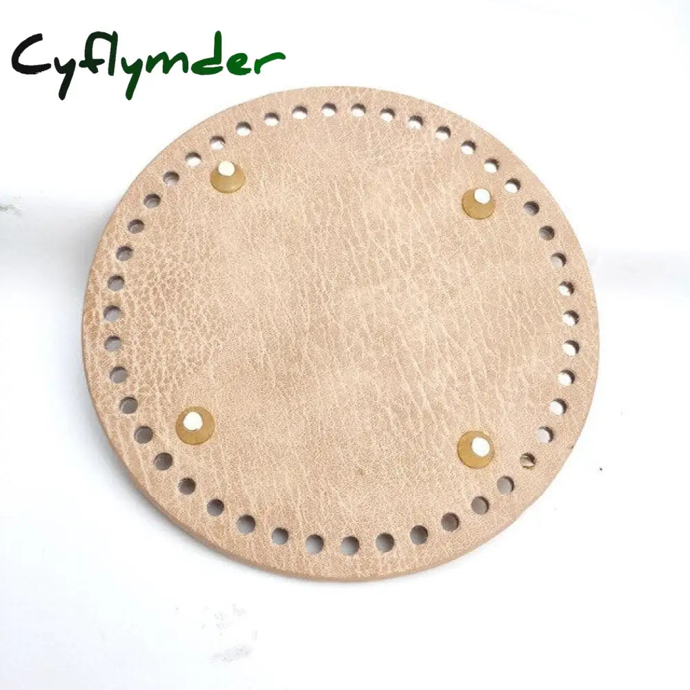 High Qualtiy Round Leather Bottom With Holes Rivet For Knitting Bag Handbag Diy Women Shoulder