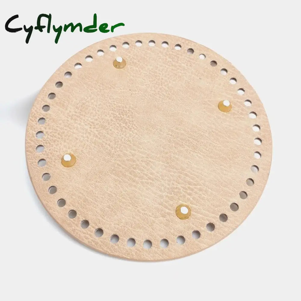 High Qualtiy Round Leather Bottom With Holes Rivet For Knitting Bag Handbag Diy Women Shoulder