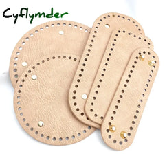 High Qualtiy Round Leather Bottom With Holes Rivet For Knitting Bag Handbag Diy Women Shoulder