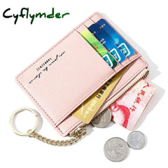 Hot Brand Soft Leather Mini Women Card Holder Cute Credit Id Holders Zipper Slim Wallet Case Change