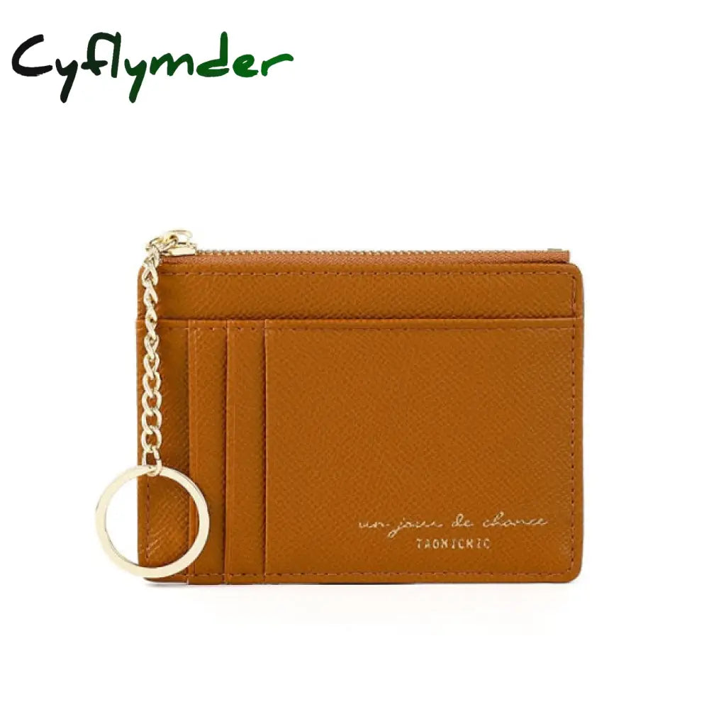 Hot Brand Soft Leather Mini Women Card Holder Cute Credit Id Holders Zipper Slim Wallet Case Change