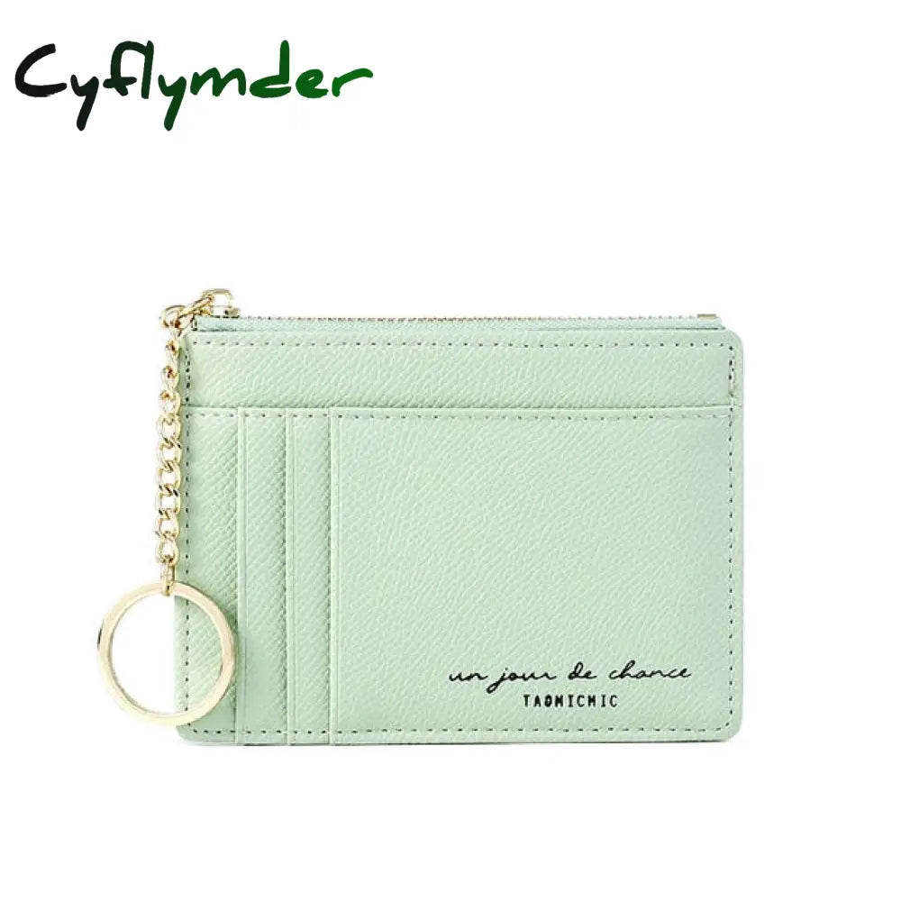 Hot Brand Soft Leather Mini Women Card Holder Cute Credit Id Holders Zipper Slim Wallet Case Change