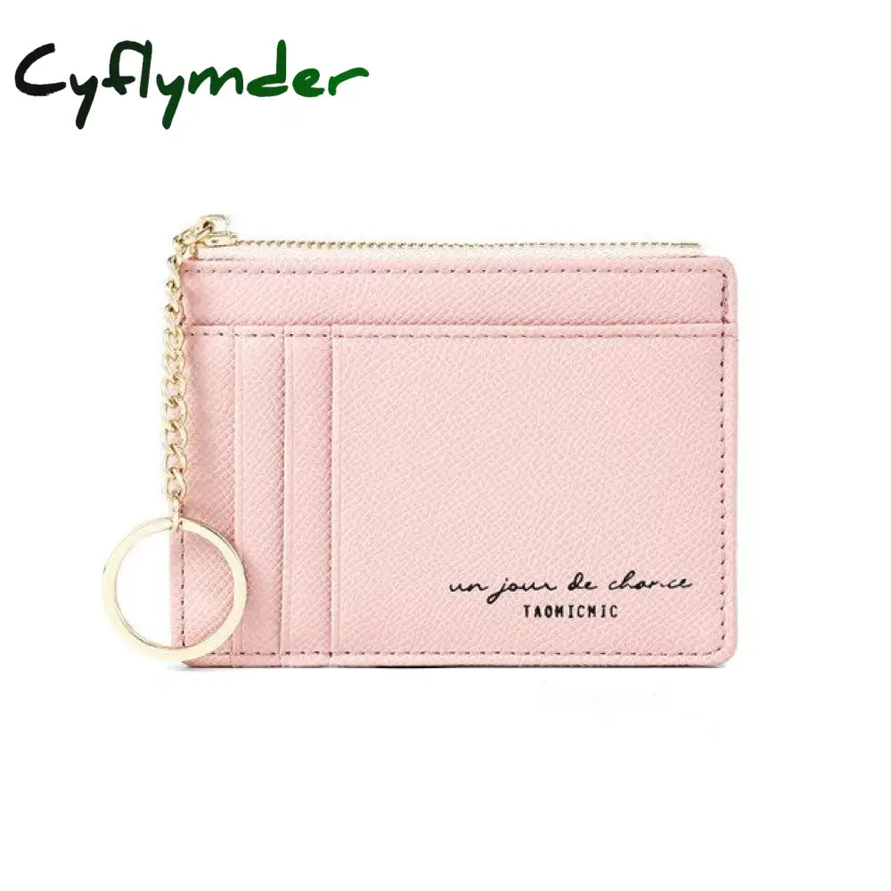 Hot Brand Soft Leather Mini Women Card Holder Cute Credit Id Holders Zipper Slim Wallet Case Change