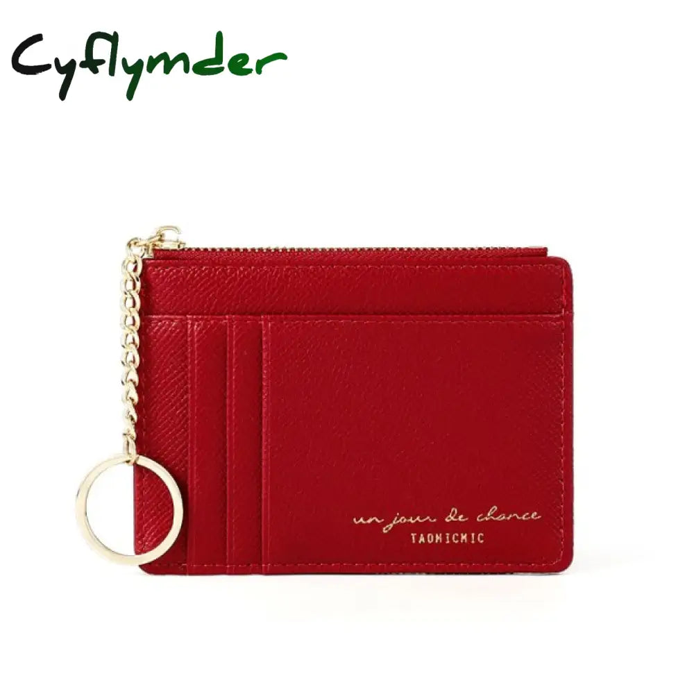 Hot Brand Soft Leather Mini Women Card Holder Cute Credit Id Holders Zipper Slim Wallet Case Change