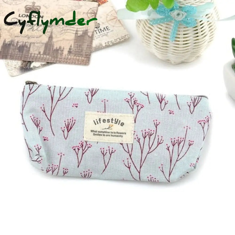 Hot Stationery Canvas Cosmetic Bag Women Travel Toiletry Makeup Purse Pouch Zipper Pen Pencil Case