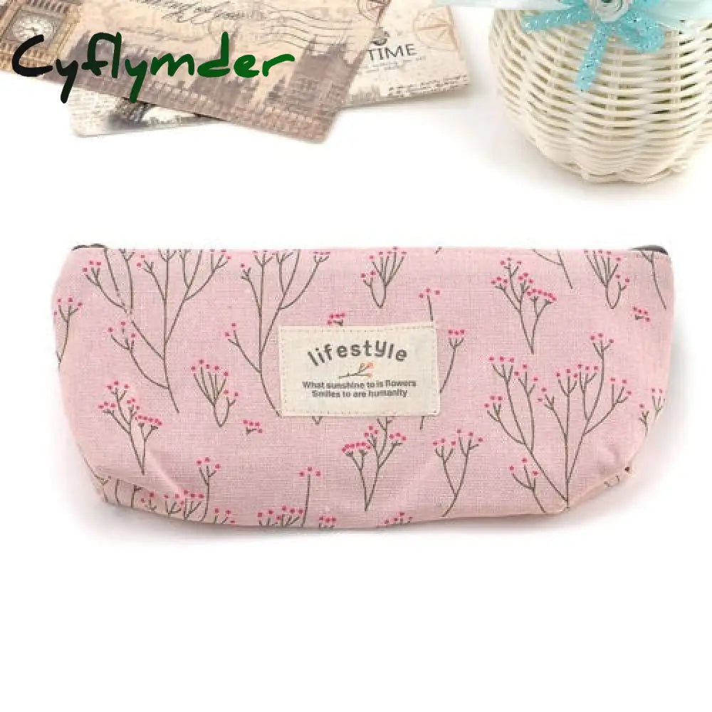 Hot Stationery Canvas Cosmetic Bag Women Travel Toiletry Makeup Purse Pouch Zipper Pen Pencil Case