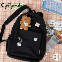 Ins Girl Schoolbag Female Korean Version Junior High School Student Lovely Bear Backpack Large