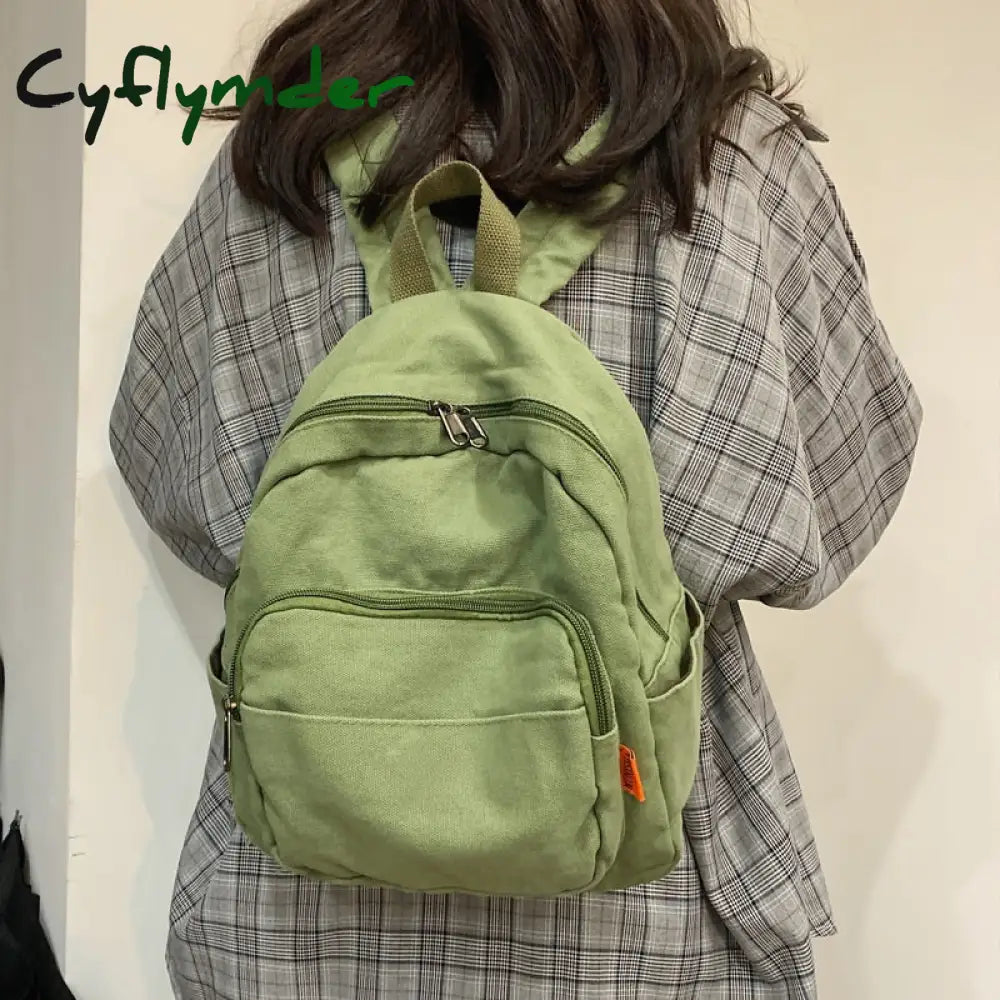 Japanese Girl Small Backpack Women Vintage Canvas School Bag For Teens Female Original Niche