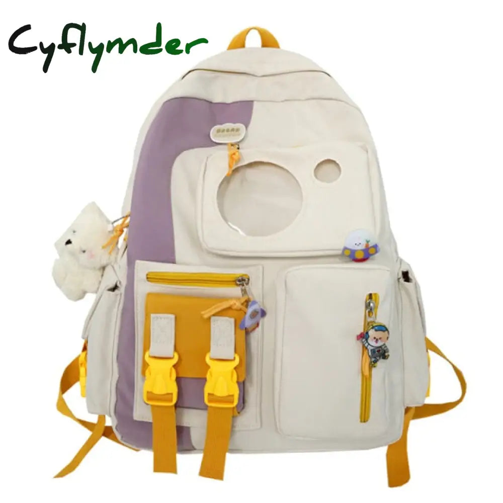 Joypessie Fashion Waterproof Women Backpack Cute Nylon Rucksack Bookbag For Teenager Kawaii Girls