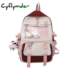 Joypessie Fashion Women Backpack Kawaii Leisure Canvas Bookbag Femal Laptop Mochila Teenager Girl