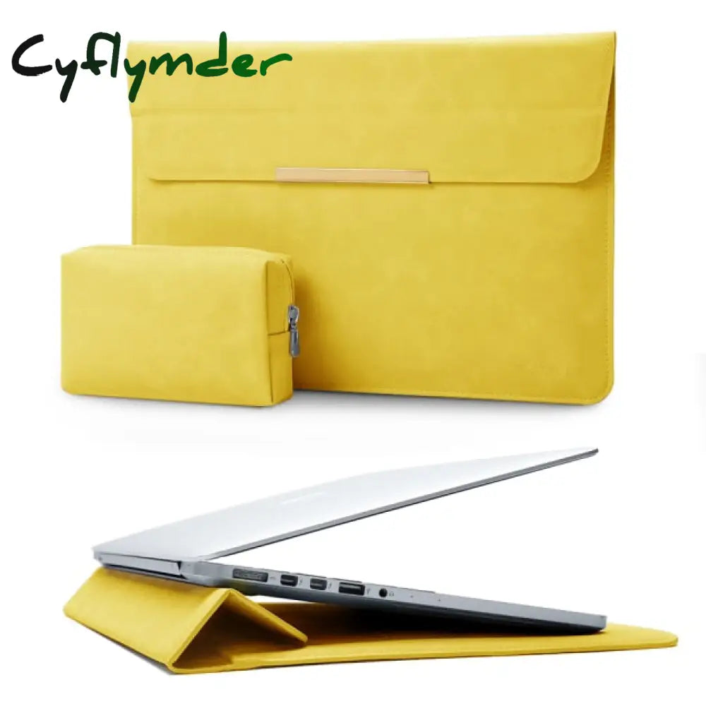 Kalidi Laptop Stand Bag Sleeve Case For Macbook Pro 13 Inch Air Waterproof Surface Xiaomi Yellow /