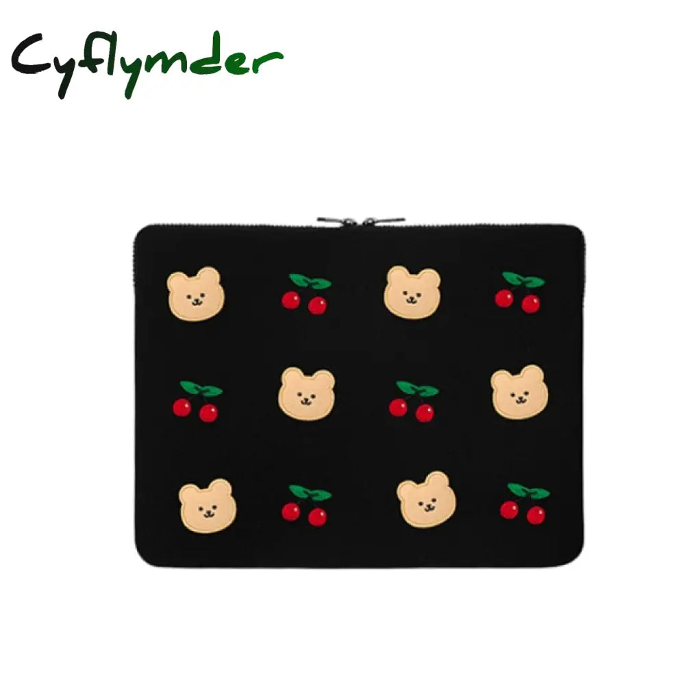 Korea Fashion Sleeve Case For Ipad Pouch Cute Cartoon Ins Bear Tablet Mac Ipad Pro 9.7 10.5 11